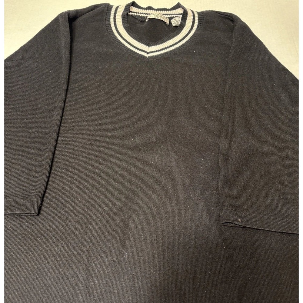 Sweater Carolyn Taylor black with white stripes‎ XL